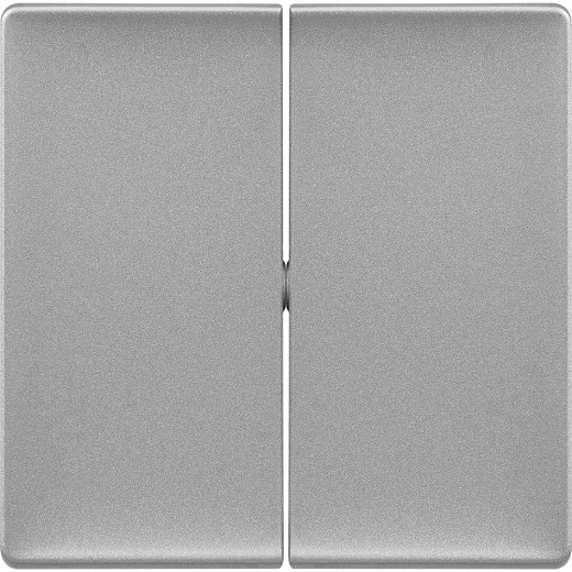 Valena LIFE.Лицевая панель для двухклавишного выключателя.Алюминий