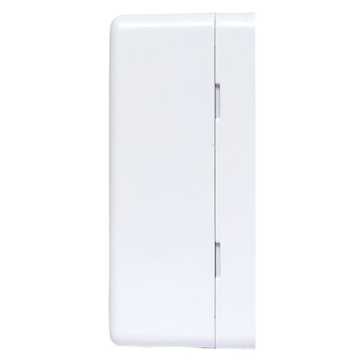 Корпус настенной розетки TERACOM PRO на 2 модуля Keystone со шторками и маркерами белый