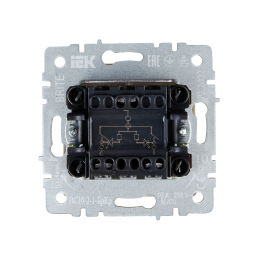BRITE Выключ. 2-кл. с инд. 10А ВС10-2-1-БрКр беж. IEK