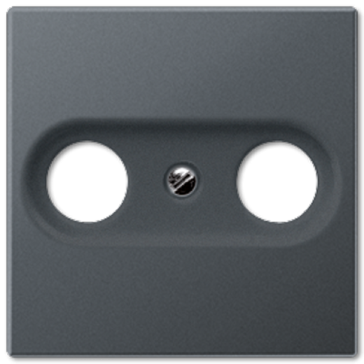 Крышка для TV-FM-розеток, фиксация винтом, термопласт, матовый антрацит, A500