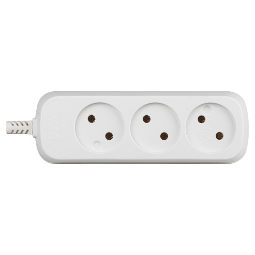 Колодка ЭРА KX-3 3 розетки без зазeмления белая