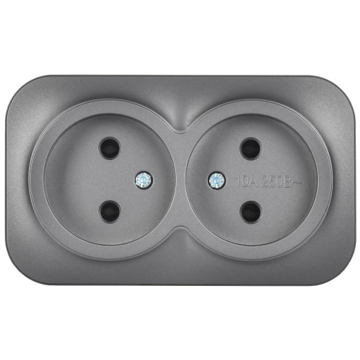 GLORY Роз. 2-я без з/к/ш о/у 10А РС22-2-ХСм сталь м. IEK