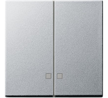 Gira S-55 Алюминий Клавиша 2-ая с линзами подсветки