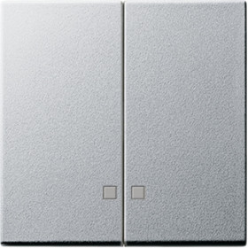 Gira S-55 Алюминий Клавиша 2-ая с линзами подсветки