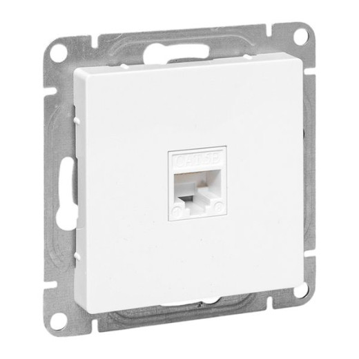 Механизм розетки RJ45 (cat5), белый Эпика EKF