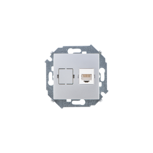 Simon 15 Алюминий Розетка компьютерная RJ45 кат.5е