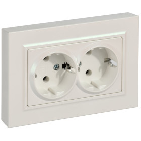 IEK BRITE Роз 2-я с з/к без з/ш пл 16А в сб РСПл12-3-БрЖ жем