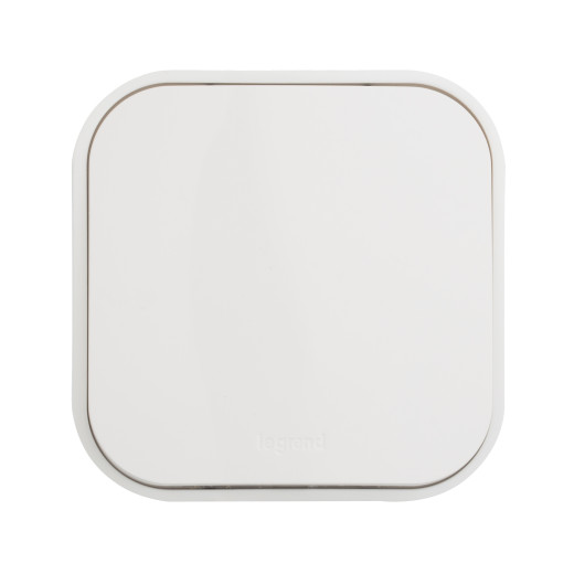 Выключатель кнопочный одноклавишный - Legrand Quteo - IP20 6А 250В винтовые зажимы накладной монтаж - белый