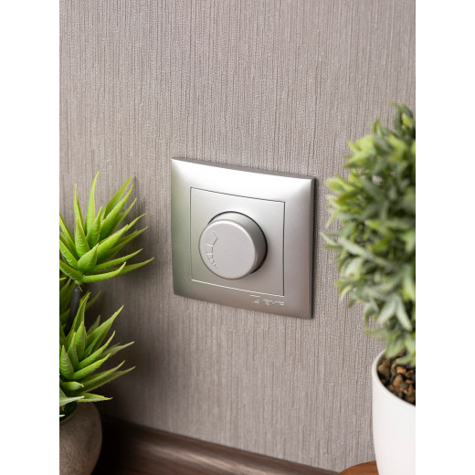 Валенсия лицевая панель светорегулятора 600W 220В сталь EKF PROxima