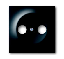 ABB BJE Impuls Черный бархат Накладка TV розетки (TV+FM)