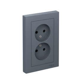 Systeme Electric AtlasDesign Грифель Розетка б/з двойная, 16А, в сборе