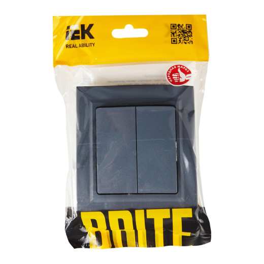 BRITE Выключ. 2-кл. 10А в сб. ВСР10-2-0-БрМ мар. IEK