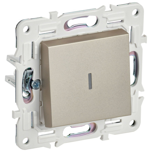 SKANDY Выключ. 1-кл. прох. с инд. 10А SK-V08Sh шамп. IEK