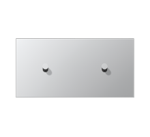 JUNG LS1912 Алюминий Центральная плата, 2 поста, для горизонтальной установки, тумблеры 1+1,конус; метал. исполнение