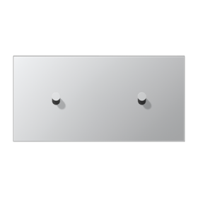 JUNG LS1912 Алюминий Центральная плата, 2 поста, для горизонтальной установки, тумблеры 1+1,конус; метал. исполнение