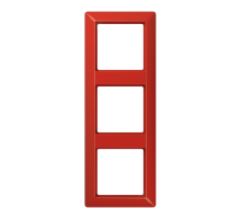 JUNG Рамка 3-кратная для вертикальной и горизонтальной установки термопласт, красная