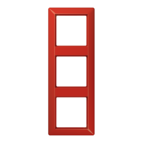 JUNG Рамка 3-кратная для вертикальной и горизонтальной установки термопласт, красная