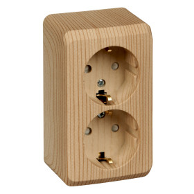 Systeme Electric Этюд наруж Дача Сосна Розетка 2-ая с/з со шторками