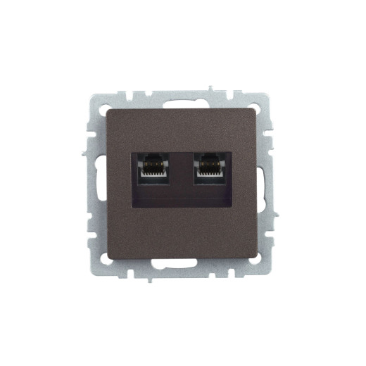 BRITE Роз. комп. 2-ая RJ45 кат.5E РК10-2-БрТБ бр. IEK