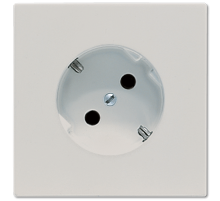 JUNG LS 990 Светло-серая Розетка с/з под углом 45град