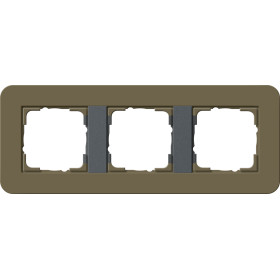 Gira E3 Дымчатый/Антрацит Рамка 3-ая