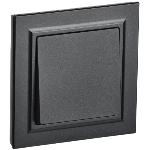 BRITE Выключ. 1-кл. 10А в сб. ВСР10-1-0-БрЧ черн. IEK