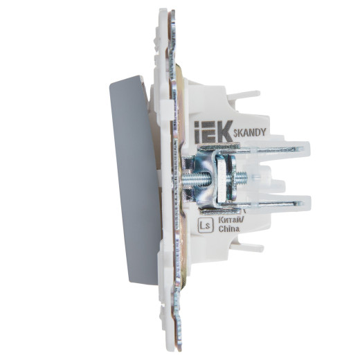 SKANDY Выключ. 1-кл. кнопоч. 10А SK-V14Gr сер. IEK