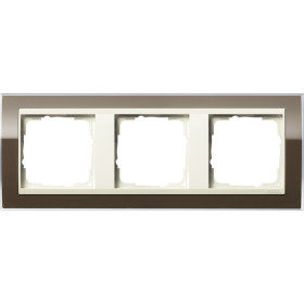 Gira Event Clear Коричневый/Крем глянц Рамка 3-ая