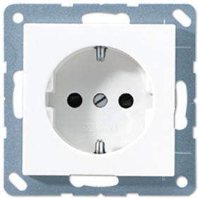 JUNG EcoProfi Белый Розетка с/з, автозажим
