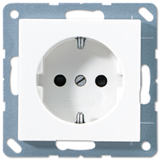 Розетка SCHUKO®, термопласт, белый