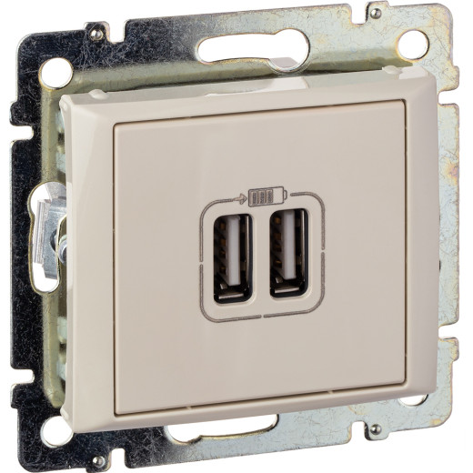 Зарядное устройство USB тип А / тип А - Legrand Valena - 3000мА 15Вт - слоновая кость