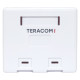 Корпус настенной розетки TERACOM PRO на 2 модуля Keystone со шторками и маркерами белый
