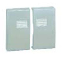 Simon 44 Aqua Алюминий Клавиша двойная для выключателя с подсветкой