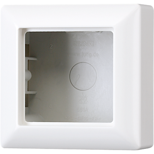 Рамка для вертикальной и горизонтальной установки, 1 пост, накладной монтаж, дюропласт, белый, AS500