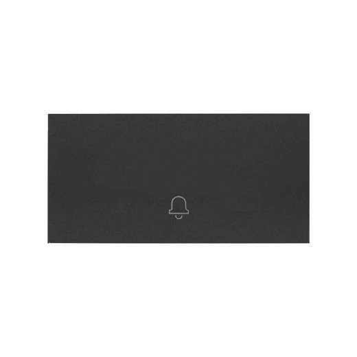 Simon 100 Черный матовый  Клавиша выключателя с пиктограммой «звонок»
