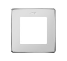 Simon 82 Detail Белый, основание хром Рамка 1-ая