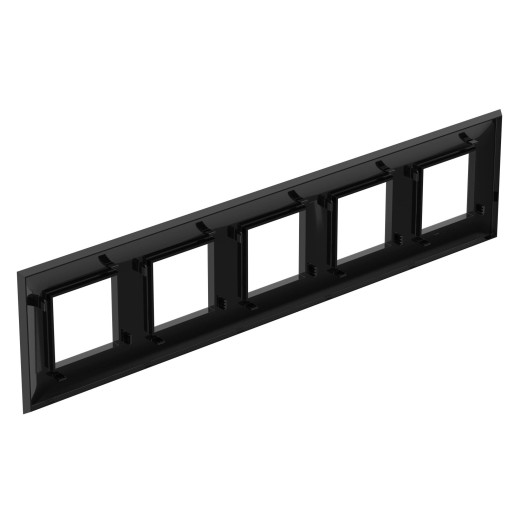 Рамка 5 постов (10 мод.), Avanti, черный квадрат