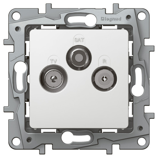 Розетка TV/R/SAT - 2 дБ - 0-2400 мГц - Etika - белый