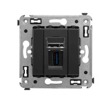 DKC Avanti USB 3.0 розетка одинарная в стену, тип А-А, 