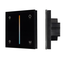 Arlight Панель SMART-P21-MIX-G-IN Black (12-24V, 4x3A, Sens, 2.4G) (IP20 Пластик, 5 лет)