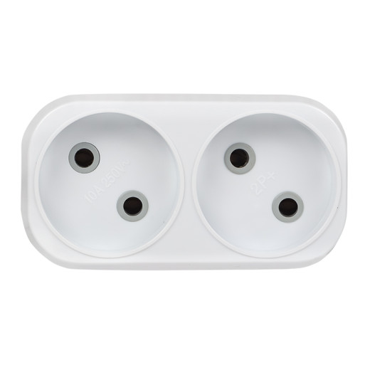 Разветвитель 2 гн. б/з плоский 6А 250B EKF PROxima