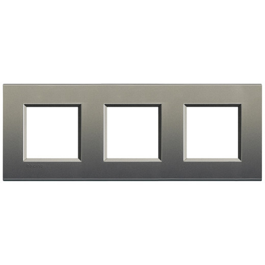 Livinglight Рамка прямоугольная, 3 поста, цвет Серый шелк