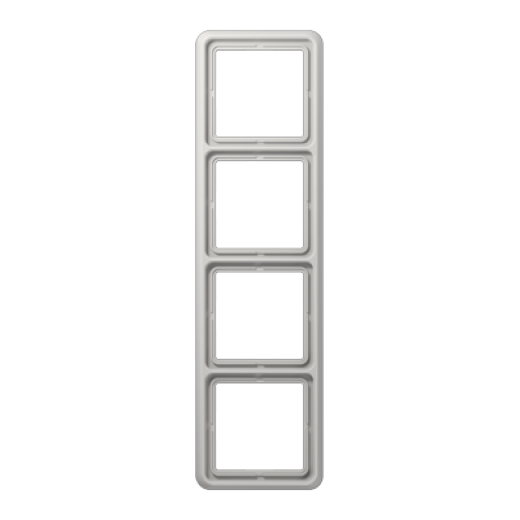 Рамка для вертикальной и горизонтальной установки ударопрочная, 4-кратная, светло-серая