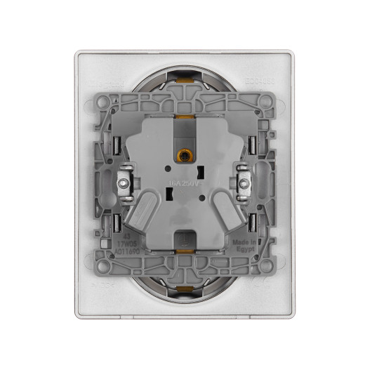 Розетка двойная с заземлением - Legrand Etika - без шторок в сборе 16А 250В винтовые зажимы - антрацит