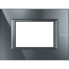 BT Axolute Антрацит/Монохром Рамка декоративная прямоугольная итальянского стандарта. 3 модуля..