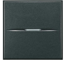 BT Axolute Антрацит Выключатель аксиальный 1-кл. 10А, 250В, автомат. клеммы, 2 мод. (замена для арт. HS4001M2A).