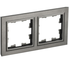 IEK BRITE BASE Шампань Рамка 2-м РУ-2-БрШ