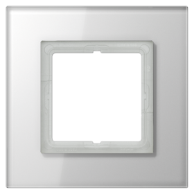 JUNG LS plus Стекло белое Рамка 1-ая