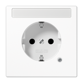 JUNG SCHUKO-розетка с полем для надписи и индикатором, белый