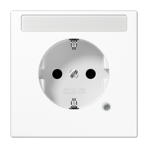 SCHUKO-розетка с полем для надписи и индикатором